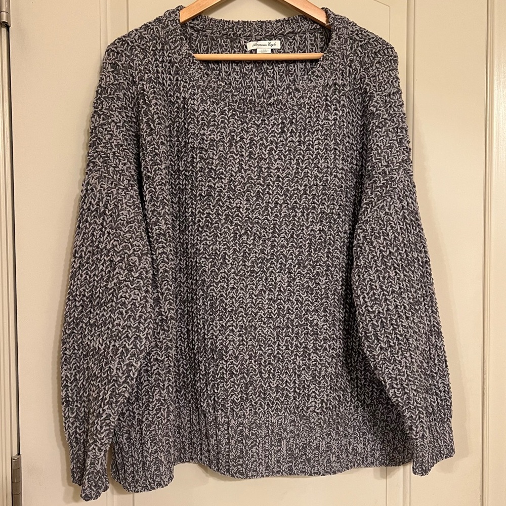 American Eagle grey knit sweater